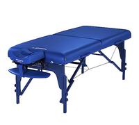 Master Massage Montclair Chaise de Massage Pliable en Bois Bleu impérial 71 cm