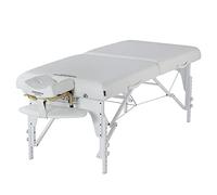 Master Massage Montclair Table de Massage Mobile Pliable 79 cm Banc de Massage Chaise Longue Portable Beauté Bed Pieds en Bois Blanc Neige