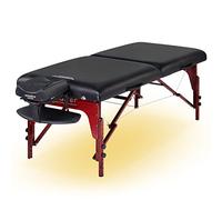 Master Massage Montclair Table de Massage Mobile Pliable en Bois avec éclairage d'ambiance Noir 79 cm