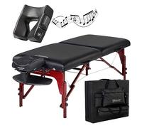 Master Massage Montclair Table de massage portable professionnelle 71 cm avec coussin de visage Bluetooth en mousse de 7,6 cm d'épaisseur Table de massage pliable Lit de massage spa Salon de beauté du