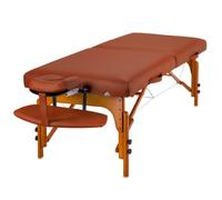 Master Massage Santana LX Table de massage portable en mousse à mémoire de forme Reiki Mountain Rouge, châtaigne/orme, 78,7 cm