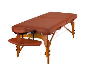 Master Massage Santana LX Table de massage portable en mousse à mémoire de forme Reiki Mountain Rouge, châtaigne/orme, 78,7 cm