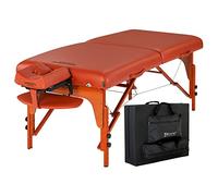 Master Massage Santana Pro Table de Massage Portable de 79 cm, Rembourrage en Mousse à mémoire de Forme, Panneaux de Jambes Reiki, Rouge Montagne, Table de Tatouage, lit de Spa, Table de Massage
