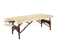 Master Massage Table de massage légère et portable en bois d'argo, avec housse de transport, 70 cm de large, couleur crème
