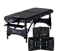 Master Massage Table de massage portable de luxe Galaxy de 76 cm de large - Capacité : 300 kg - Avec sac de transport - Canapé de massage - Noir élégant - Vinyle PU résistant à l'huile