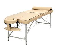 Master Massage Table de Massage Portable en Aluminium léger de 71 cm avec Trou pour Le Visage, Couleur crème
