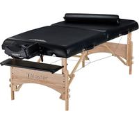 Master Massage Table de Massage Portable Ultra Large avec traversin et accoudoirs Style Floria Noir 81 cm