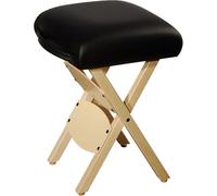 Master Massage Tabouret pliable en bois pour table de massage Noir Facile à transporter