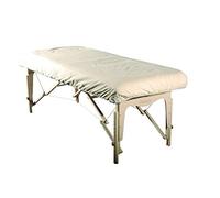 Master Massage Taille Universally Housse de Table Ajustée en Flanelle de Coton pour Table de Massage Canapé de thérapie Lit de beauté,1 pièce, Crème
