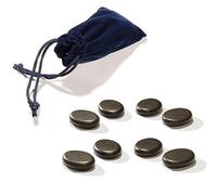 Master Massage Toes Basalt Hot Stone Pack - Pierres de beauté pour le visage - Outils chauffants pour soins de la peau - Ensemble de pierres de massage en basalte noir naturel pour orteils - Kit de 8