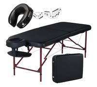 Master Massage Zephyr Table de Massage Portable en Aluminium Durable avec Bluetooth 71 cm Lit de Massage Pliable Spa Beauté Lit de physiothérapie Noir