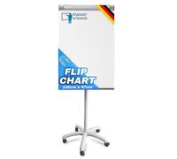 Master of Boards - Flipchart support 73 x 104 cm - Piranha Pro - Réglable hauteur jusqu'à 210 cm, inscriptible, effaçable à sec, magnétique - Équipement ideal pour le bureau, l'école ou la maison