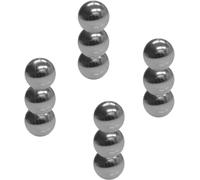 Master of Boards Lot de 12 aimants puissants en néodyme pour tableau magnétique, tableau blanc, tableau en verre, mini aimants de réfrigérateur, forte adhérence, Ø 10 mm, argent