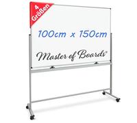 Master of Boards | Tableau blanc - Tableau en verre - Panneau en feutre - Tableau magnétique inscriptible - Mur magnétique - Tableau mémo pour la maison et le bureau | 100 cm x 150 cm