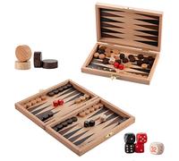 Master of Chess Classic Backgammon Jeu de Plateau en Bois en Cassette de hêtre (29 x 35)