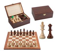 Master of Chess Echiquier Bois avec Pieces Echecs Tournoi 48 cm - Fait Main Jeu Echec Voyage Pliable - Grand Jeu D'échecs pour Enfants et Adultes - avec Figurines STAUNTON NO.5