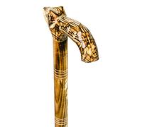 Master Of Chess Superbe BÂTON DE Marche en Bois SCULPTÉ À LA Main DE Loup. 100% fabriqué à la Main, Canne Artisanale, escroc (3 Couleurs!)