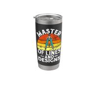 Master of Lines and Designs Dessinateur Gobelet isotherme en acier inoxydable double paroi