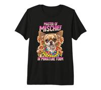 Master of Mischief in Miniature Form Chihuahua T-Shirt Haut de Gamme