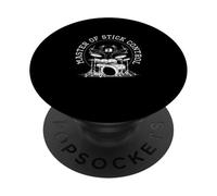 Master of Stick Control Drôle Joueurs de Batterie Musicien Batteur PopSockets PopGrip Adhésif