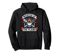 Master of The BBQ Flame Funny Dad Grilling Crest Cookout Sweat à Capuche