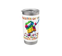 Master Of The Brick-Verse Funny Brick Master Builder Dabbing Gobelet isotherme en acier inoxydable double paroi