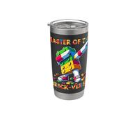 Master Of The Brick-Verse Funny Brick Master Builder Dabbing Gobelet isotherme en acier inoxydable double paroi