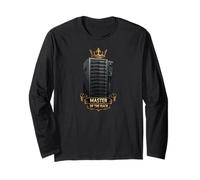 Master Of The Rack Funny IT Server Admin Crown Design Manche Longue