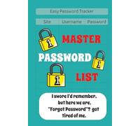 MASTER PASSWORD LIST TRACKER: I swore I'd remember, but here we are. "Forgot Password"? got tired of me.