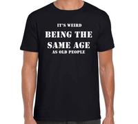Master Pig IT ' S Weird Being The Same Age AS Old People Funny Unisex Ring Spun Comfy Unisex 100% Cotton Short-Sleeve T-Shirts XXL