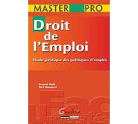 master pro - droit de l'emploi: ETUDE JURIDIQUE DES POLITIQUES D'EMPLOI