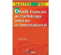 master pro - droit français de l'arbitrage interne et international