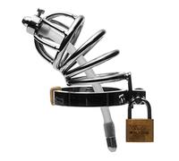 Master Series 4 Ring Stainless Steel Locking Male Chastity Cage