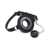 Master Series Bâillon d'alimentation en silicone pour trou de tarte Noir 20x9.8x5