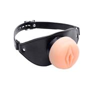 Master Series Pussy Face - bâillon bouche (naturel)