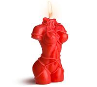MASTER SERIES Bound Goddess Bougie goutte à goutte pour hommes, femmes et couples. Superbe et belle, superbe décoration, non parfumée. Cire synthétique avec faible point de fusion. 1 pièce, rouge.