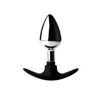 Master Series Dark Invader Anal Plug Métal avec Silicone Moyen 1 Unité AG343-MEDIUM Argenté