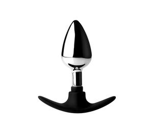 Master Series Dark Invader Anal Plug Métal avec Silicone Moyen 1 Unité AG343-MEDIUM Argenté