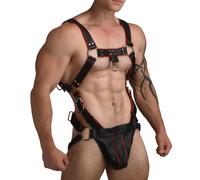 Master Series Harnais Heathen Pour Homme Pour BDSM, Harnais En Cuir Végétalien