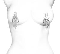 Master Series Pinces de Mamelons Ringed Monarch Clover Style Nipple Vice en Chrome X 2