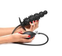 Master Series - Plug Anal Gonflable Côtelé - Noir