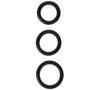 Master Series Silicone Cock Ring 3-Piece Set Black