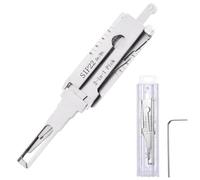 Master SIP22 Outil de crochetage de serrure 2 en 1 en acier inoxydable, lecteur de clé de voiture, outils de serrurier professionnels