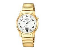 Master Time MTGA-10946-12Z Montre analogique à quartz radio-pilotée pour homme avec date numérique et bracelet en acier inoxydable