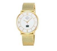 Master Time MTGA-10948-12M Montre analogique à quartz radio-pilotée pour homme avec date numérique et bracelet milanais