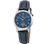 Master Time Montre radio-pilotée Basic Series pour femme MTLA/10490-32L, Bracelet Montre en cuir, Bleu