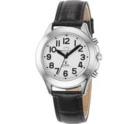 Master Time MTLA-10705-60L Montre radio parlante pour femme avec bracelet en cuir