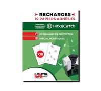 MASTER TRAP BY FAVEX - Lot de 10 recharges pour piège Hexacatch Anti pontes - Anti-moustique et moustiques tigres - Limite la reproduction des moustiques - Sans insecticide - 10 Papiers adhésifs