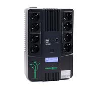 Master U-Power Onduleur UPS 850VA (480W) - Alimentation sans Interruption avec Écran LCD, 8 Prises Schuko, USB y RJ45 - Protection Électrique pour PC et Réseau