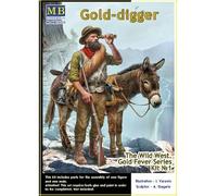 MASTER BOX LTD - Gold-diggermaquette Figurine Gold-digger |master Box|35233| 1:35 Maquette Char Promo Figurine Miniature